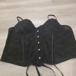 Black Lace Corset Top